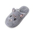 thumbnail image 6 of SAWOBUUN Cute Cat Slippers for Women Men Animal Fuzzy Plush Closed Toe House Slippers Soft Fluffy Warm Cozy Indoor Bedroom Shoes, 6 of 7