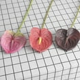thumbnail image 3 of 1 Branch Artificial Flower Fresh-keeping Artistic 3D Printing Elegant Vivid Fake Anthurium Flower Photography Props, 3 of 7
