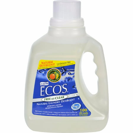 Earth Friendly Ecos Ultra 2x All Natural Laundry Detergent - Free And Clear - 100 Fl (Best Eco Friendly Detergent)