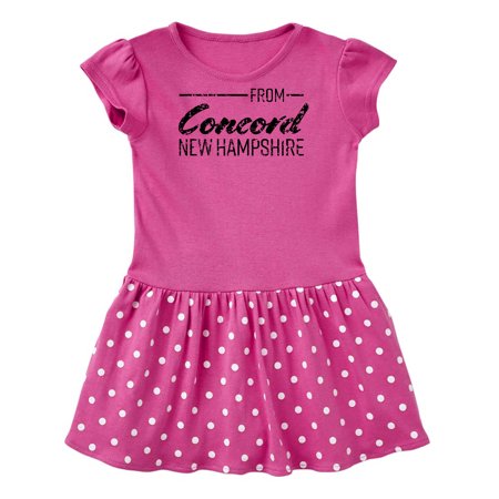 

Inktastic From Concord New Hampshire in Black Distressed Text Gift Baby Girl Dress