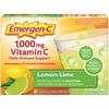 Emergen-C 1000mg Vitamin C Supplement Powder, with Antioxidants, B Vitamins and Electrolytes for Immune Support, Caffeine Free Fizzy Drink Mix, Lemon Lime Flavor - 30 Count/1 Month Supply