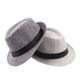 thumbnail image 4 of AYYUFE Sombrero Fedora de Fieltro de Ala Ancha, Gorra Panamá, Sombrero Canotier para el Sol en la Playa de Verano, 4 of 7