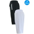thumbnail image 2 of Men's Marled or Solid French Terry Shorts with Zipper Pockets (2-Pack), 2 of 3