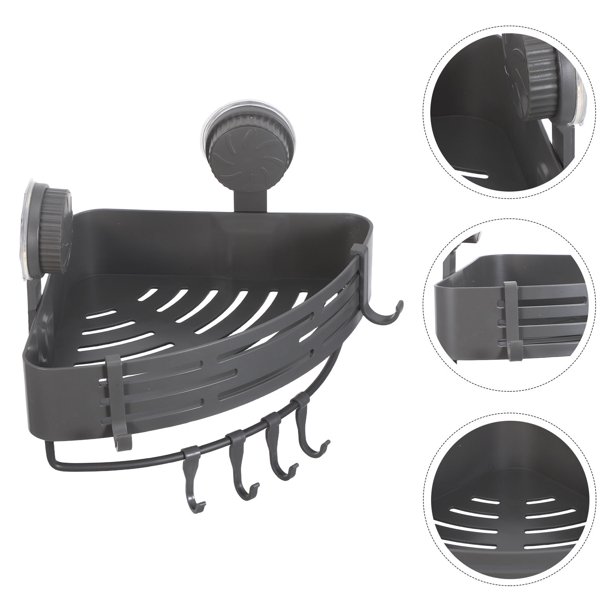 YSNOOWE 2Ud Repisa Triangular Con Ventosa Y Para Colgar Accesorios Para En Oscuro