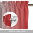 thumbnail image 6 of Ombre Valance Curtain Red and Grey Gradient Window Valances Rod Pocket Short Curtains Window Treatments for Kitchen Bedroom Bathroom Laundry 42" x 12", 6 of 9