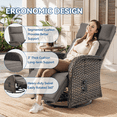 thumbnail image 3 of Gymojoy 2 Pieces Outdoor Swivel Gliding Patio Chairs, Wicker Patio Bistro Set with 2 Patio Lounge Chair with Cushions for Porch, Backyard, 3 of 10