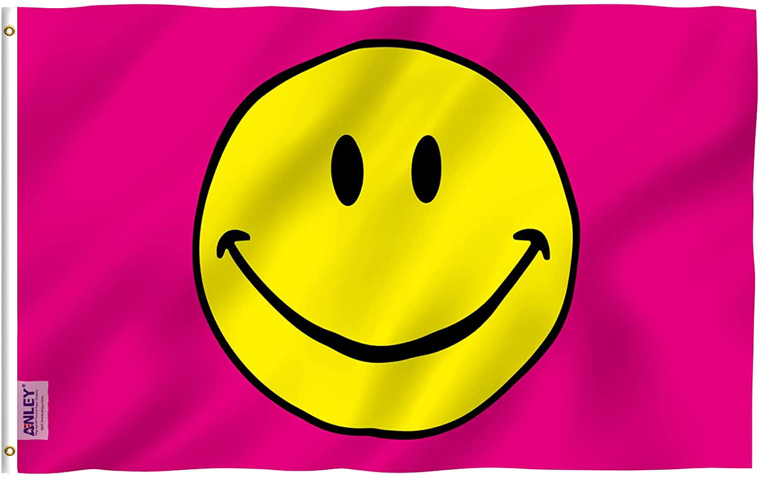 Yellow Smiley Face 3'x 5' Novelty Flag Single Side 