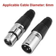 thumbnail image 3 of High Conductivity XLR Connector, Strong And Stable Signal Transmission XLR Connector Female, For Microphonr 6mm Diameter Cable, 3 of 8