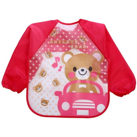 

Organic Burp Cloths for Baby Boys and Girls burp cloths Toddler Kids Boys Girls Cartoon Long Sleeve Feeding Apron Bib Smock