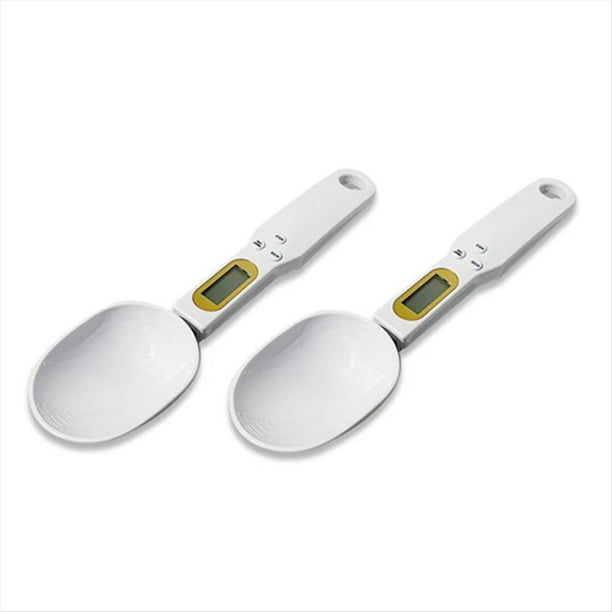 Báscula de Cocina Digital Mini con Cuchara, Balanza Electrónica LCD, 0,1-500 G, Cuchara Medidora de Peso para Harina de Cocina, Color
