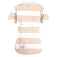 thumbnail image 4 of Valentine Day Scrub Tops for Woman Love Heart Print Short Sleeve Quick Dry Scrubs V Neck Cute Nursing Nursing Top with Pockets Complexion L, 4 of 4