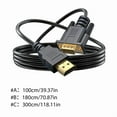 thumbnail image 6 of HDMI to VGA Cable HDMI to VGA Adapter Gold Plated Connectors Cord for Computer Monitor Projector HDTV Plugs and Play, 6 of 9