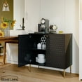 thumbnail image 3 of Boyel Living 2-Door Accent Sideboard Storage Cabinet, Black Modern Sideboard Buffet Cabinet for Kitchen, Dining Room, Living Room, Entryway, 3 of 10