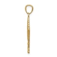 thumbnail image 2 of 14k Yellow Gold Leaf Solid Casted Textured Back Polished Finish Charm Pendant, 2 of 4