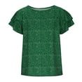 thumbnail image 4 of Giftesty Womens Tops 2024 Under $5 Fashion Women Short Sleeve Garment Comfortable Breathable Round-Neck Blouses Tops, 4 of 6