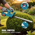 thumbnail image 5 of Globalsource 21V 500W Cordless Hedge Trimmer, 2*3.0Ah Rechargeable Electric Bush Trimmer with 20 Inch Dual-Action Blade & Safety Lock, Lightweight 3.97LBS for Effortless One-Handed Trimming, 5 of 10