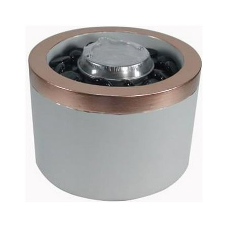 Bond Rose Lustre DecoFire Gray Ceramic 4 in. Tabletop Torch