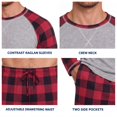 thumbnail image 6 of GIRUNS Men's Pajamas Set Long Sleeve Sleepwear Soft Loungewear Pants Pjs Sets with Pockets Red Plaid L, 6 of 7