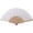 White, variant on Vjnyvs Folding Hand Fan Portable Performance Fan Spanish Handheld Fan for Dancing Wedding Party Props Decorations