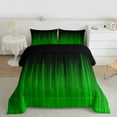 thumbnail image 2 of jejeloiu Neon Geometric Stripe Twin Comforter Sets,Green Lines Bedding Set For Adults Reversible 2pcs, 2 of 8