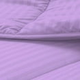 thumbnail image 5 of DNG Creations 3 Piece Damask Stripe Comforter 100% Egyptian Cotton 550 GSM Filling ( Oversized Queen Size ) All Season 800 Thread Count - Stripe Lilac Colour, 5 of 6
