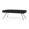 thumbnail image 3 of Willow Lounge Lobby Reception Waiting 2 Seat Bench / Silver Steel / Black, 3 of 5