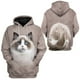 thumbnail image 3 of Sudadera con capucha con estampado de gato bonito para hombres, sudadera con estampado 3D de animales domésticos, suéteres casuales de calle para niños, camisetas de manga larga de gran tamaño, 3 of 5