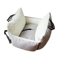 thumbnail image 2 of Asiento de coche para perros, asientos para mascotas para cachorros, cama transportadora para mascotas, asiento lavable, asiento para perros, asiento gris claro, 2 of 8