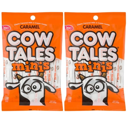 Chewy Minis Caramel Delicious Individually Wrapped Candies 4 oz Bags for Birthday Holiday Christmas Stocking Stuffers Party Favor Treats Goodie Bowl Basket Fillers Snacking Gift Supplies - Pack of 2