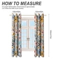 thumbnail image 2 of Floral Colorful Flower Window Curtains for Bedroom Colorful Printed Window Drapes Blackout Thermal Insulated Grommet Window Treatment 2 Panels Set, 2 of 5