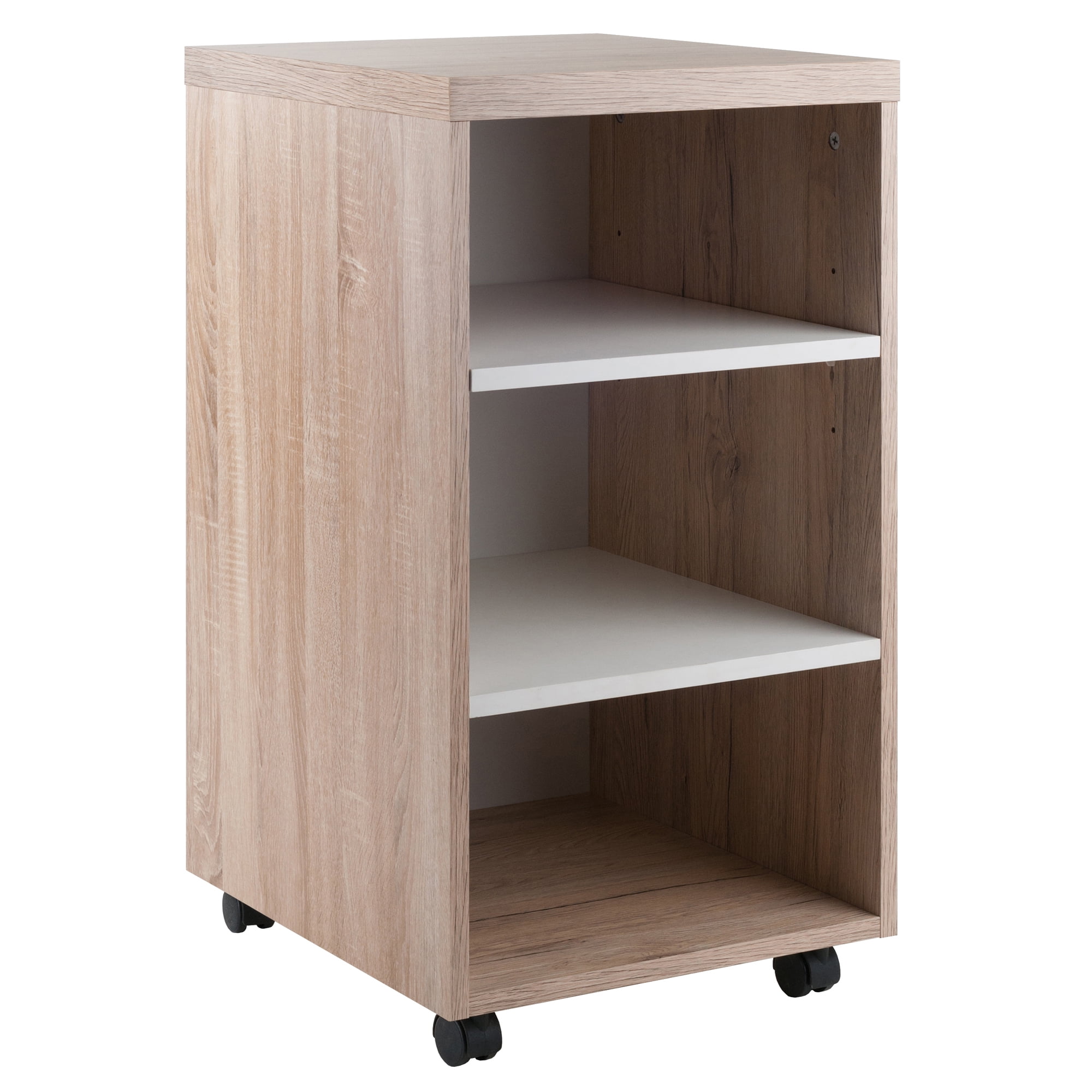 Winsome Wood Kenner Open Shelves, Two Tone Shelves