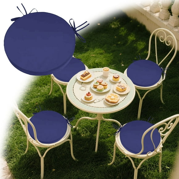 Coussin Rond pour Chaise d'Extérieur Coussin de Mobilier de Terrasse avec Housses Légères Amovibles Lavables à la Machine Acier Inoxydable Plusieurs Spécifications au Choix