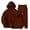 Brown, variant on EnJoCho Girls Boys Full Zip Hooded Sweatshirt Jogger Sweatpants 2 Piece 𝖳racksuit 𝖠thletic Sweatsuit Set Sportswear Casual Gym Training Running Outfit