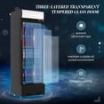 thumbnail image 5 of Chingoo 24'' Commercial Display Fridge with Glass Door, 11 Cu.ft Merchandiser Refrigerator with Adjustable Shelves Black, 5 of 7