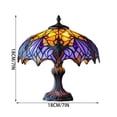 thumbnail image 3 of Diceymbol Halloween Bat Stained Glass Style Table Lamp 7 Inch Gothic Bat Light for Desk Shelf Bedroom Party Decor, 3 of 7