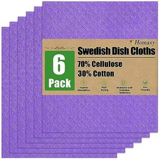 MoLKENE Swedish Dish Cloths - 10 Pack Reusable Kitchen Dishcloths - Ultra Absorbent Dish Towels for Washing Dishes - Cellulose Sponge Cloth Cleaning