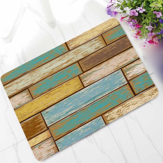 Xihbxyly Oferta del día Prime Today Alfombra entrada casa estilo vintage madera maciza, alfombra antideslizante para exteriores