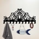thumbnail image 2 of Llavero de metal con forma de flor de loto, decorativo, con 11 ganchos, organizador de llaves para pared, decoración de cocina, colgador de llaves y correa para perro., 2 of 9