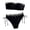 01 Black, variant on Women's Bikini Swimsuits Striped Triangle Thong Micro Bikini Sets Halter Swimsuits Bathing Suit