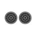 thumbnail image 2 of Dazzlingrock Collection Round Black Diamond Double Halo Style Push back Stud Earring for Men's & Women's (Unisex) (0.27 ctw, Color Black, Clarity Opaque) in Black Plated 10K-BP White Gold, 2 of 4