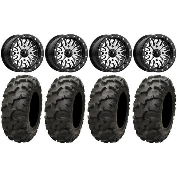 MSA Brute Beadlock 14" UTV Wheels 30" Blackwater Tires Can-Am Maverick X3 / Honda Pioneer 1000 / Talon