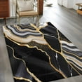 thumbnail image 3 of Black Marble Area Rug 4x6 Washable Rug Non Slip Grey Gold Texture Vintage Farmhouse Art Large Area Rug Indoor Floor Carpet for Entryway Bedroom Kitchen Living Room Home Office Dining Room Nursery, 3 of 8