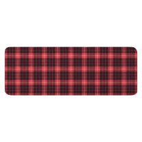 Red and Black Plaid Pattern Kitchen Rug Mat,Kitchen Runner Rugs Non Skid Washable,Decorative Kitchen Floor Mats for Kitchen,Sink,Laundry,17"x47.2"