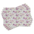 thumbnail image 1 of Ambesonne Shabby Flora Place Mats Set of 4, Roses and Violets, Standard Size, Multicolor, 1 of 6