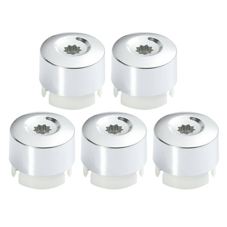 Unique Bargains 5pcs Plastic Wheel Lug Nuts Bolt Cap Cover for Volkswagen Touareg 2004-2016 7L6601173A