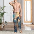 thumbnail image 4 of KLL Mens Pajama Pants for Men,Mens Lounge Pants,Funny Gifts for Men,Men's Pajama Bottoms-Forest Lake White Horse, 4 of 5