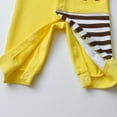 thumbnail image 5 of Newborn Baby Boy Clothes Giraffe Style Romper Long Sleeve Stripe Jumpsuits Yellow 3-6 Months, 5 of 6