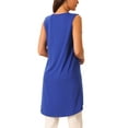 thumbnail image 3 of INSPIRE CHIC Women's Asymmetrical Tops Sleeveless V Neck High Low Hem Flowy Blouse, 3 of 4