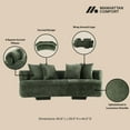 thumbnail image 6 of 3-Piece Verandah 90.6" Sofa & 2 Accent Chairs with Solid Wood Frame in Olive, 6 of 20