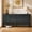 Black, variant on 4-Door Sideboard Cabinet with Arched Door Details, Soft-Close Hinges, Adjustable Shelves and Cable Management